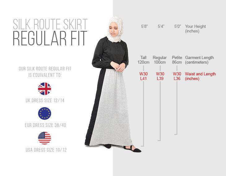 modest fashion skirt regular fit size