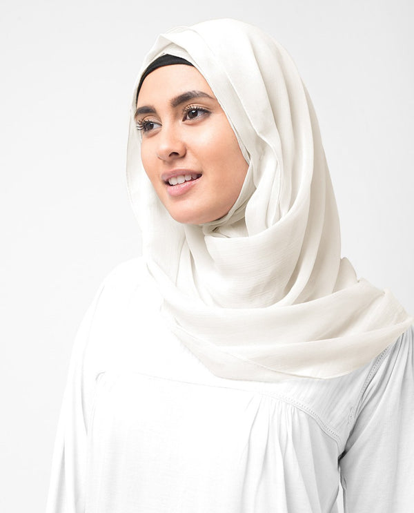 white chiffon shawl