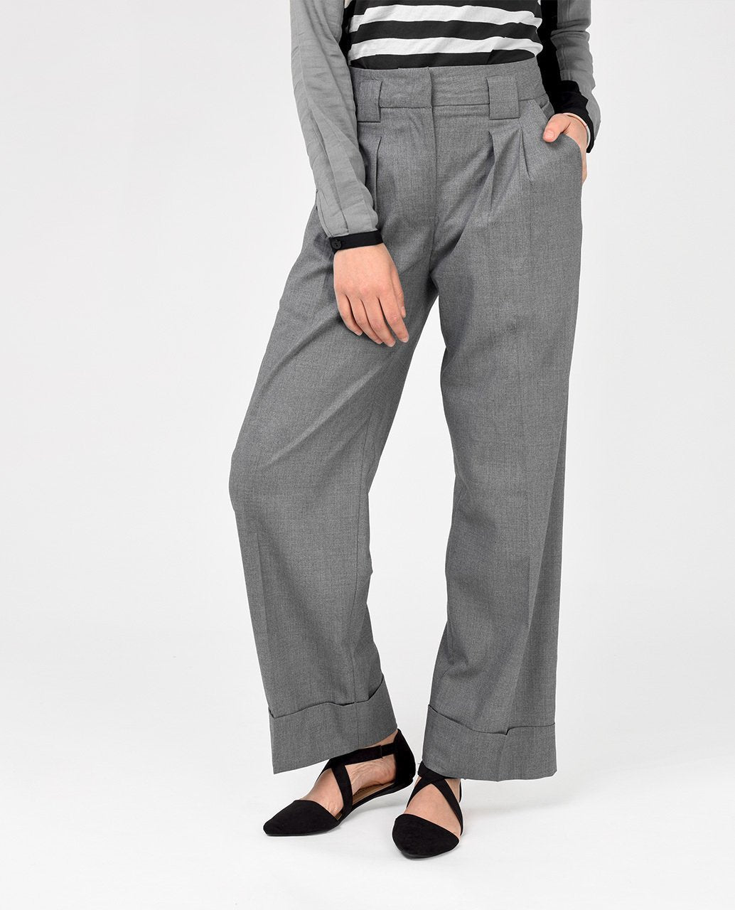 Charcoal Grey Trousers # - ModestPath.com