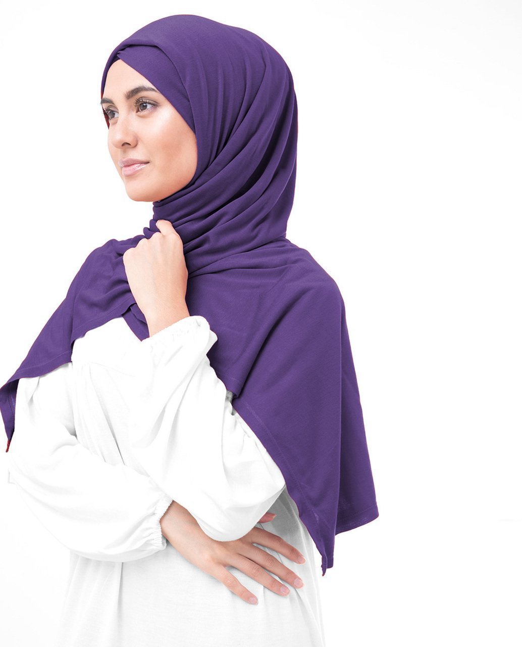 Inessence Shop Viscose Jersey Hijab Scarf in Turtledove Beige Color Medium 27x70 / Turtledove Beige