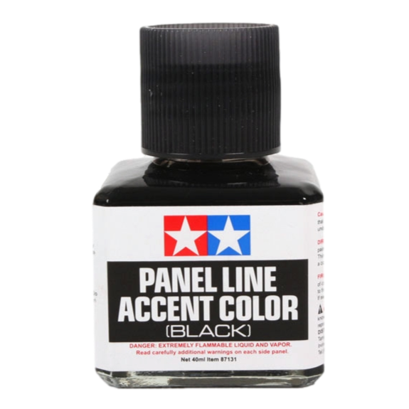 Tamiya® 87131 PANEL LINE ACCENT COLOR BLACK 40ML : Inspired by LnwShop.com