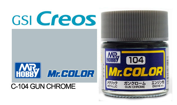 C104 Mr. Color Metallic Gloss Gun Chrome 10ml