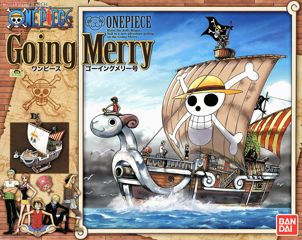 Bandai Anime One Piece Thousand Sunny Going Merry Model DIY Assembled Boat  Models Figure Collection Model Assembled Ship Toy New