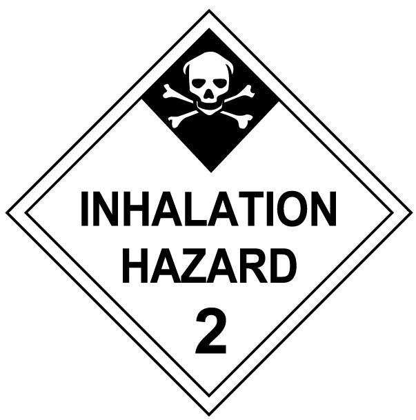 Class 2 Inhalation Hazard Hazmat Placard Decal Or Magnetic Sign