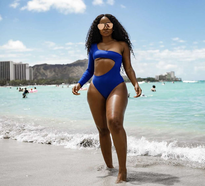 Sasha x Two Piece Athletic Swimwear Warm Summer Beach Day Vi