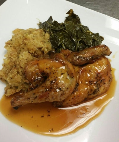 Orange-Glazed Cornish Hen