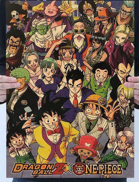 Dragon Ball Z X One Piece Poster Shop Tokyo Retro