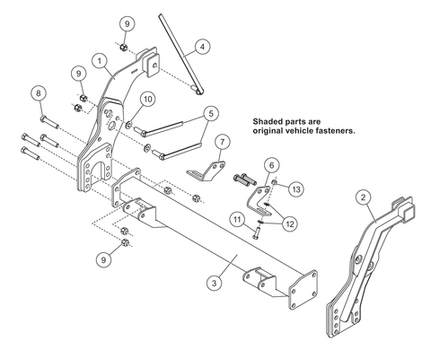 32113 Mount for Western Defender Snow Plows for 2018-__ Jeep Wrangler — NEW  Hydraulics