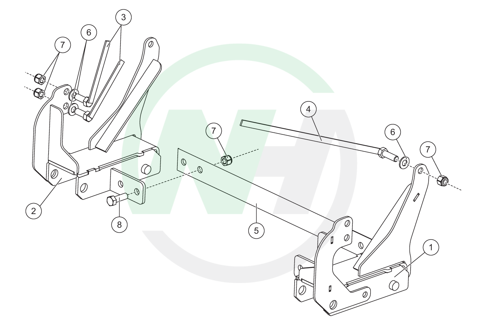 33220 Mount for Western Ultramount Snow Plows for 2007-2017, 2018 JK J —  NEW Hydraulics