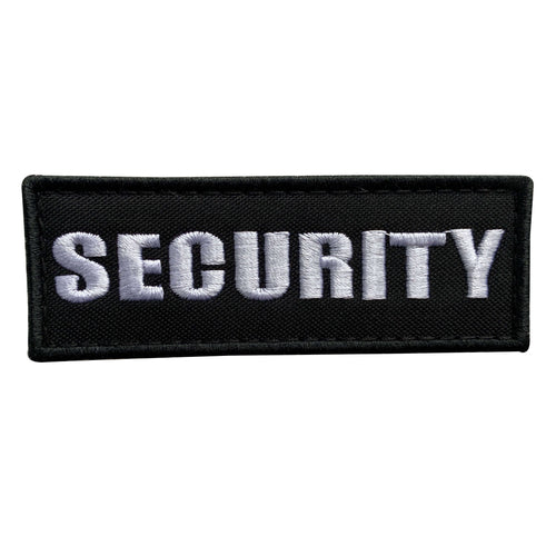 uuKen 6x3 inches Big Embroidered Security Morale Patch 3x6 inch with Hook  Fastener Back for Tactical Vest Uniforms Clothing Plate Carrier Panel
