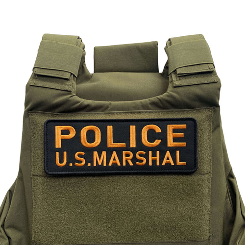 uuKen Large 8.5x3 inches US Marshals Deputy Patch Hook Back for Tactical  Vest Police Marshal Plate Carrier Back Panel