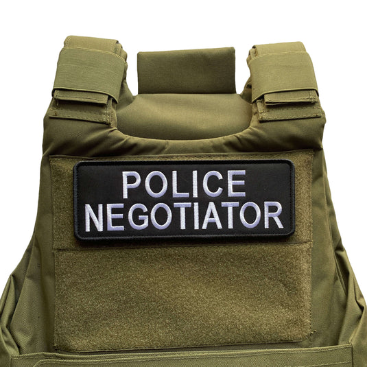 Large T uuKen PVC for Police Patch 8.5x3 Negotiator SWAT Rubber inches