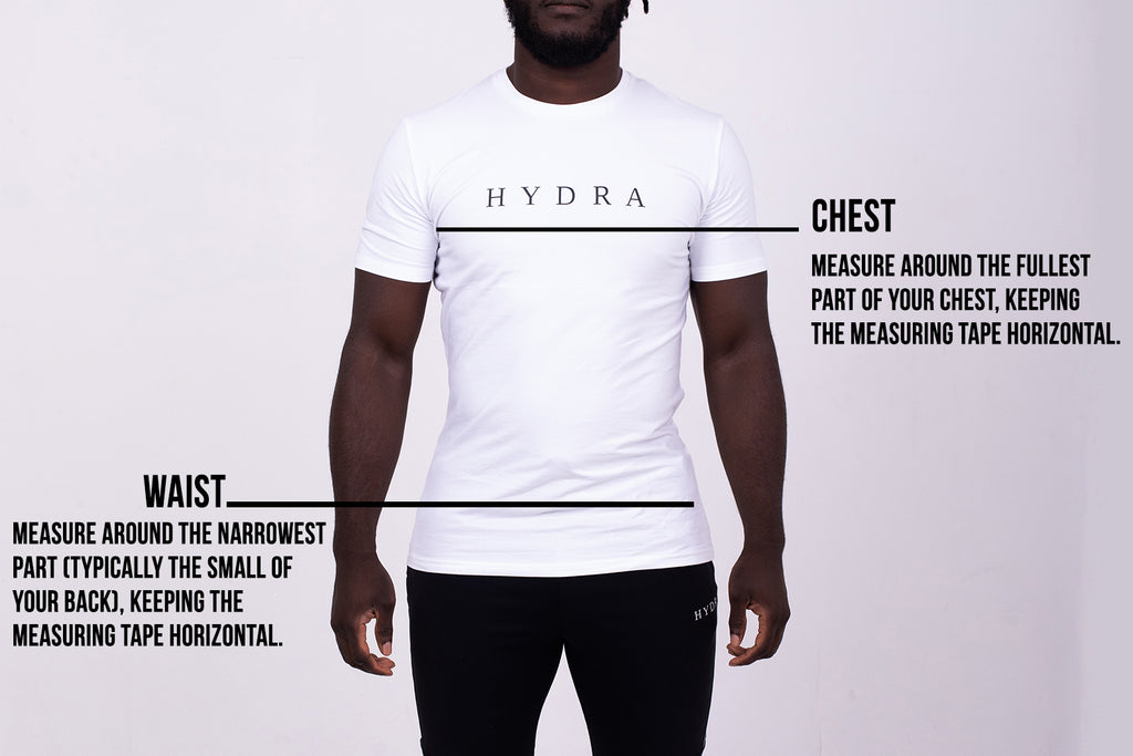 Hydra Men's Apparel Size Guide