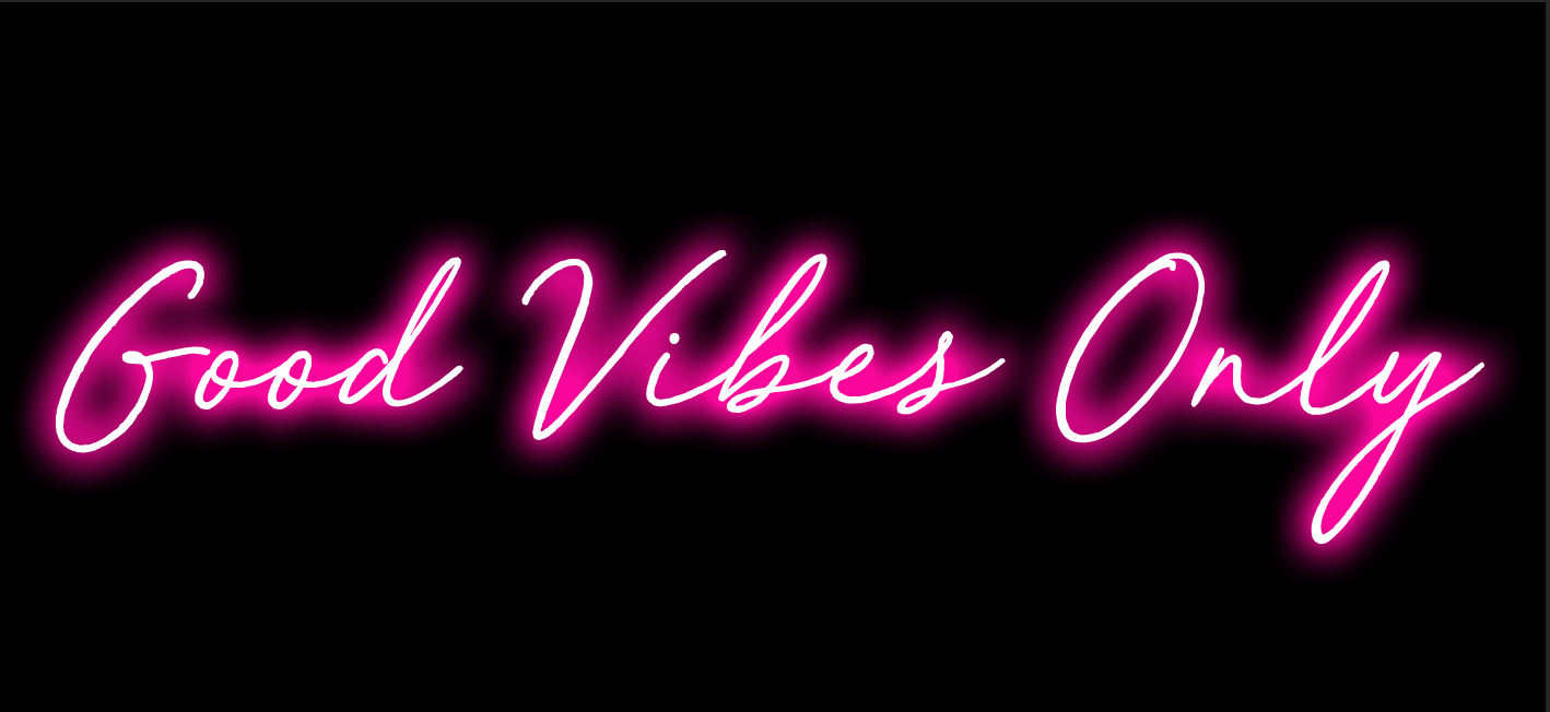 Good Vibes Only Neon Art Print - Big Blue Trunk