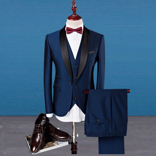 mens navy suit wedding