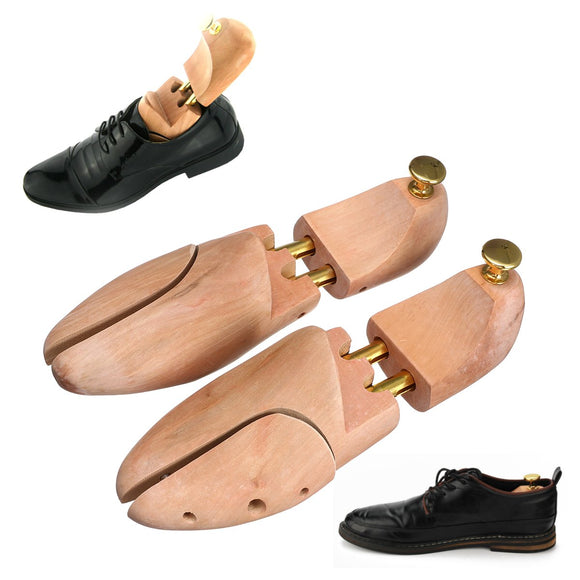 1 Pair Adjustable Men Wooden Shoes Trees Shaper Keeper Wood Stretcher Electronic Pro