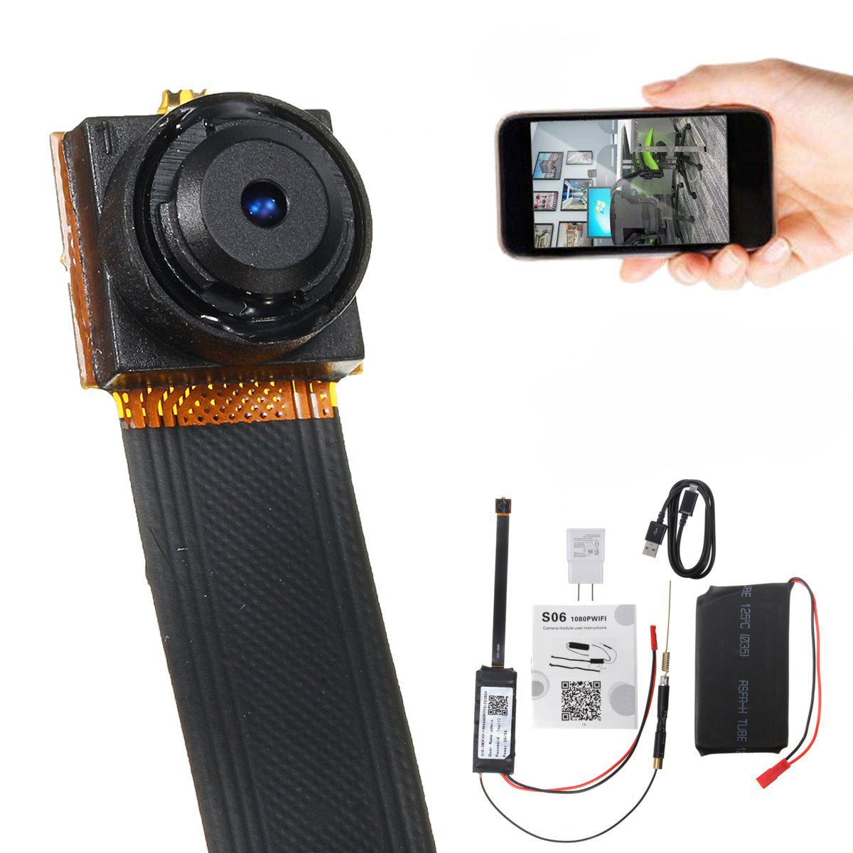 hidden camera with audio and video recording jammer