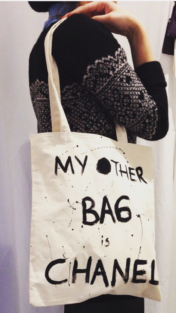 Hand Drawn Tote Bag Chanel Leila Concept Store