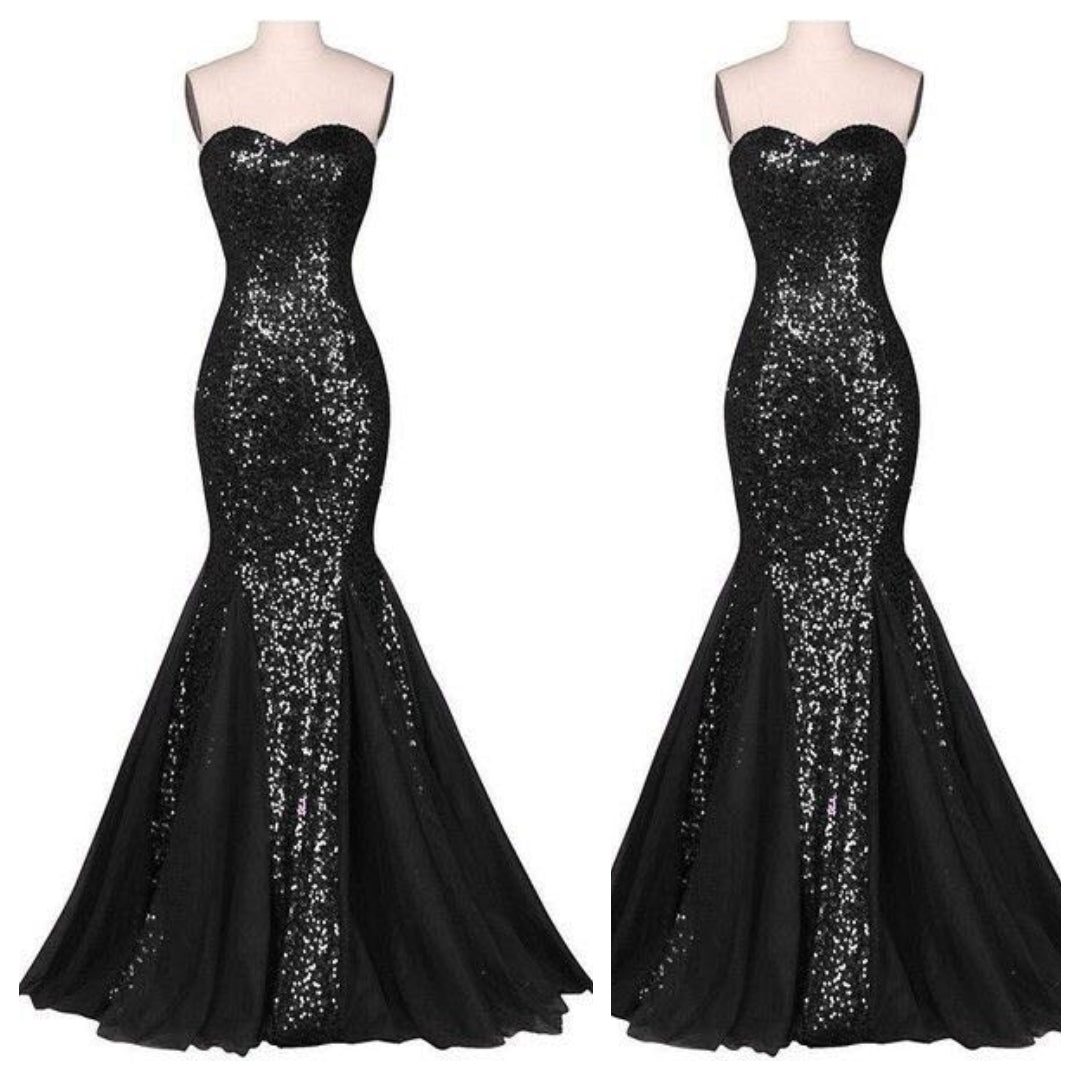 black party wear gown