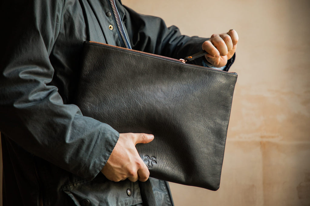 Billy Tannery Large Leather Laptop Pouch