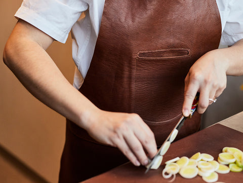 branded leather aprons for restaurants