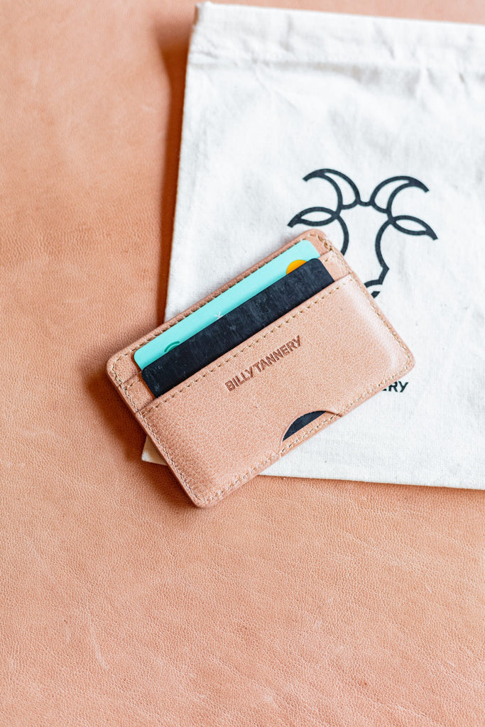 Billy Tannery Natural Leather Cardholder