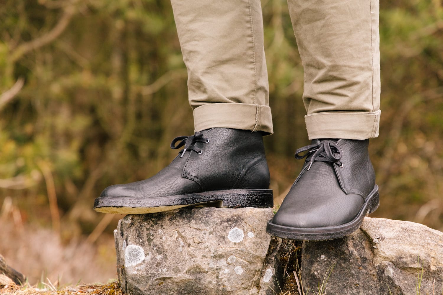 Billy Tannery Desert Boots Black Leather