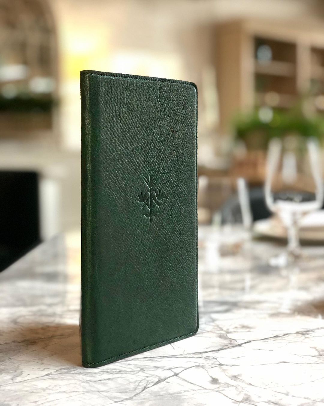 Billy Tannery Bespoke Leather Menu Cover - Ox Barn Thyme
