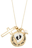 I hold you in my heart pendant necklace