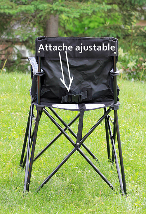 Chaise Haute Portative Noire Pour Bebe Camping Voyage Kalibou