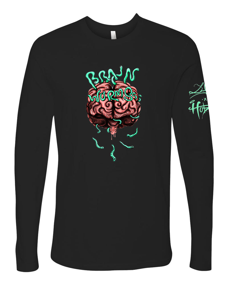 Brainworms Long Sleeve T-shirt - Bunker Branding Co.