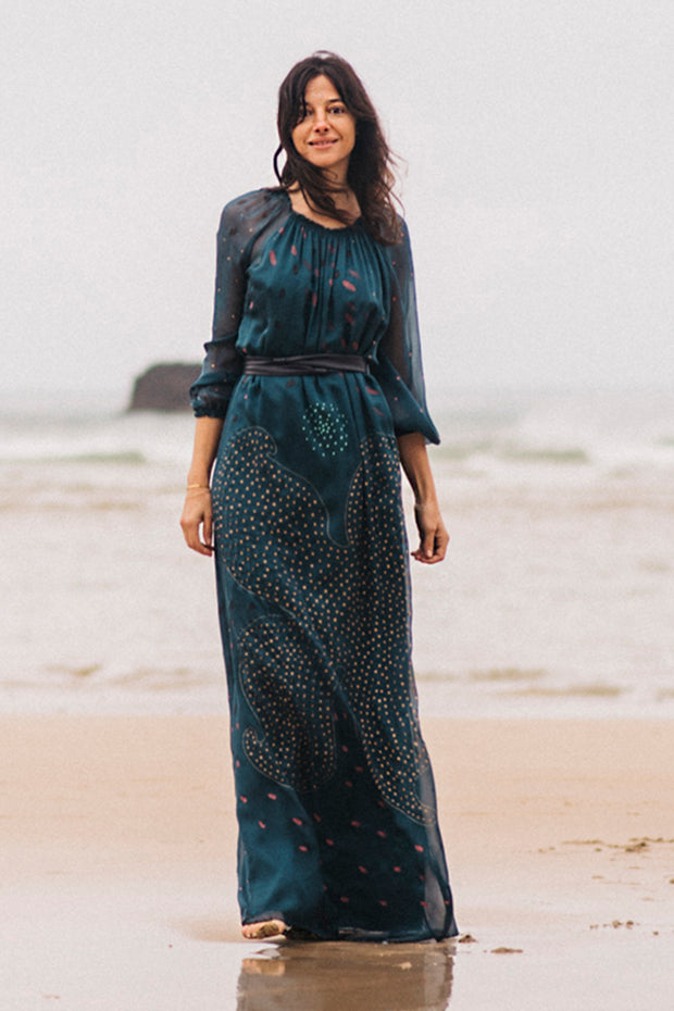 peasant maxi dress