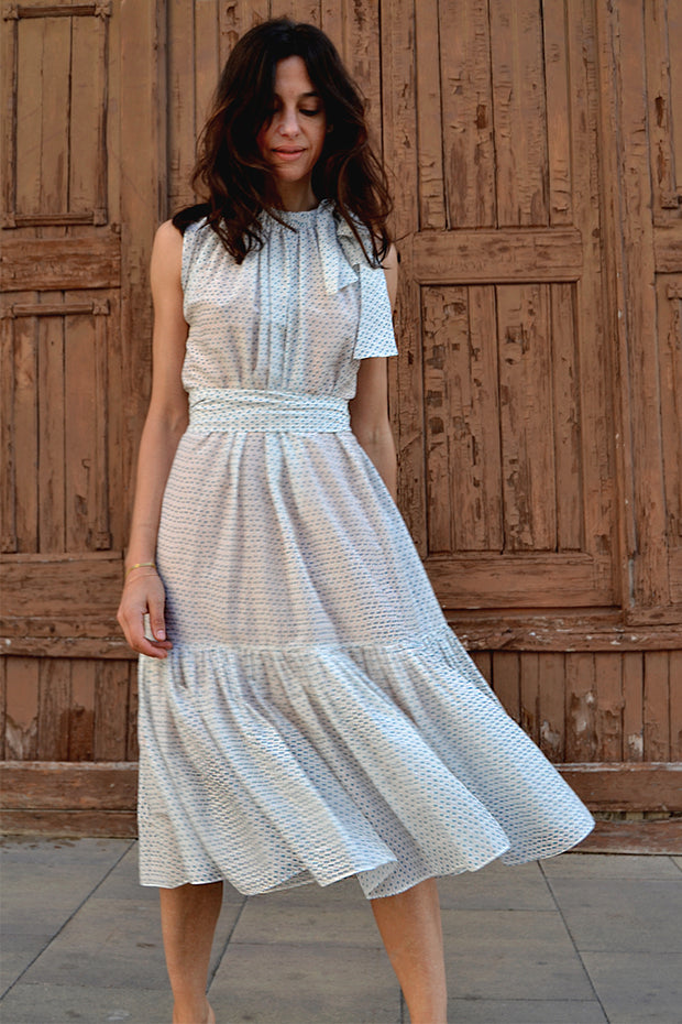 bow tie midi dress