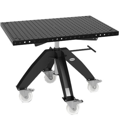 2-DM161025.P: Siegmund 1,200x800mm System 16 Portable Height Adjustable Rotating Welding Table
