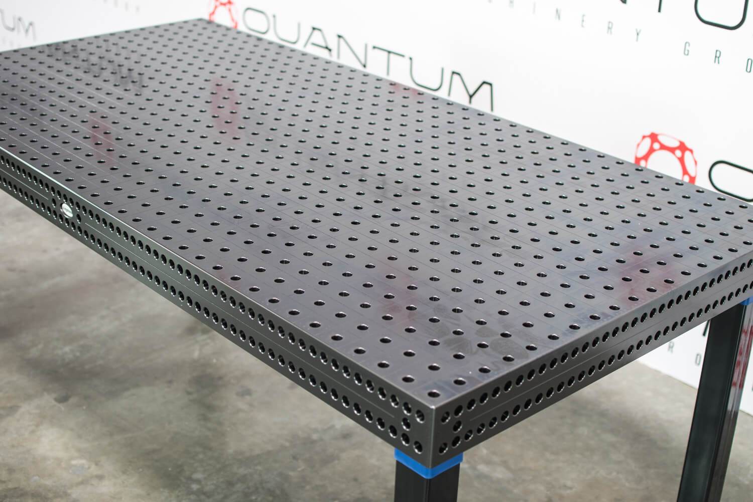 welding table with holes