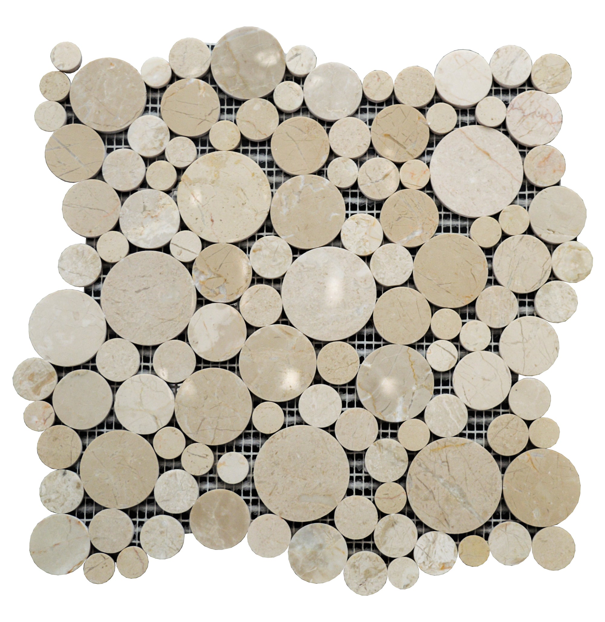 Round Heart Sharp Cream Marble Tiles 30 Cm X 30 Cm Kingston Mosaics And Tiles