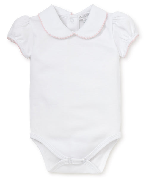 White/Pink Kissy Basics S/S Bebe Collar Bodysuit - Kissy Kissy -Premium ...