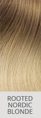 hairtalk® Machine Weft Extensions in Color Rooted Nordic Blonde