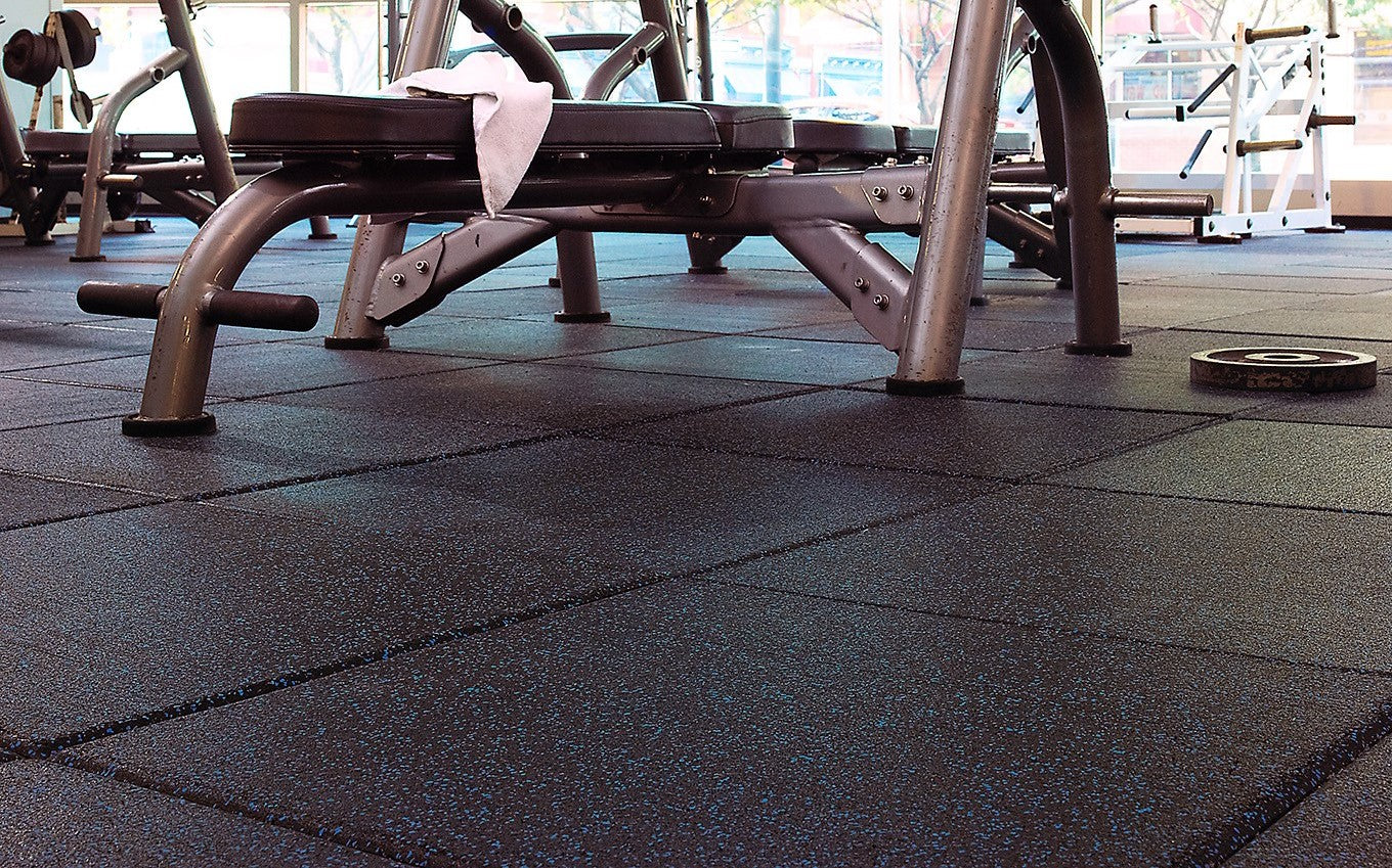 AktivPro Tiles installed in a weight room at Temple University.