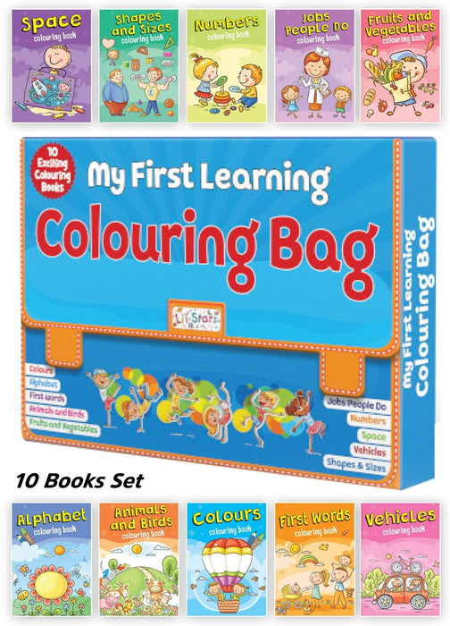 Download Buy My First Learning Colouring Bag Set Of 10 Exciting Colouring Bookish Santa