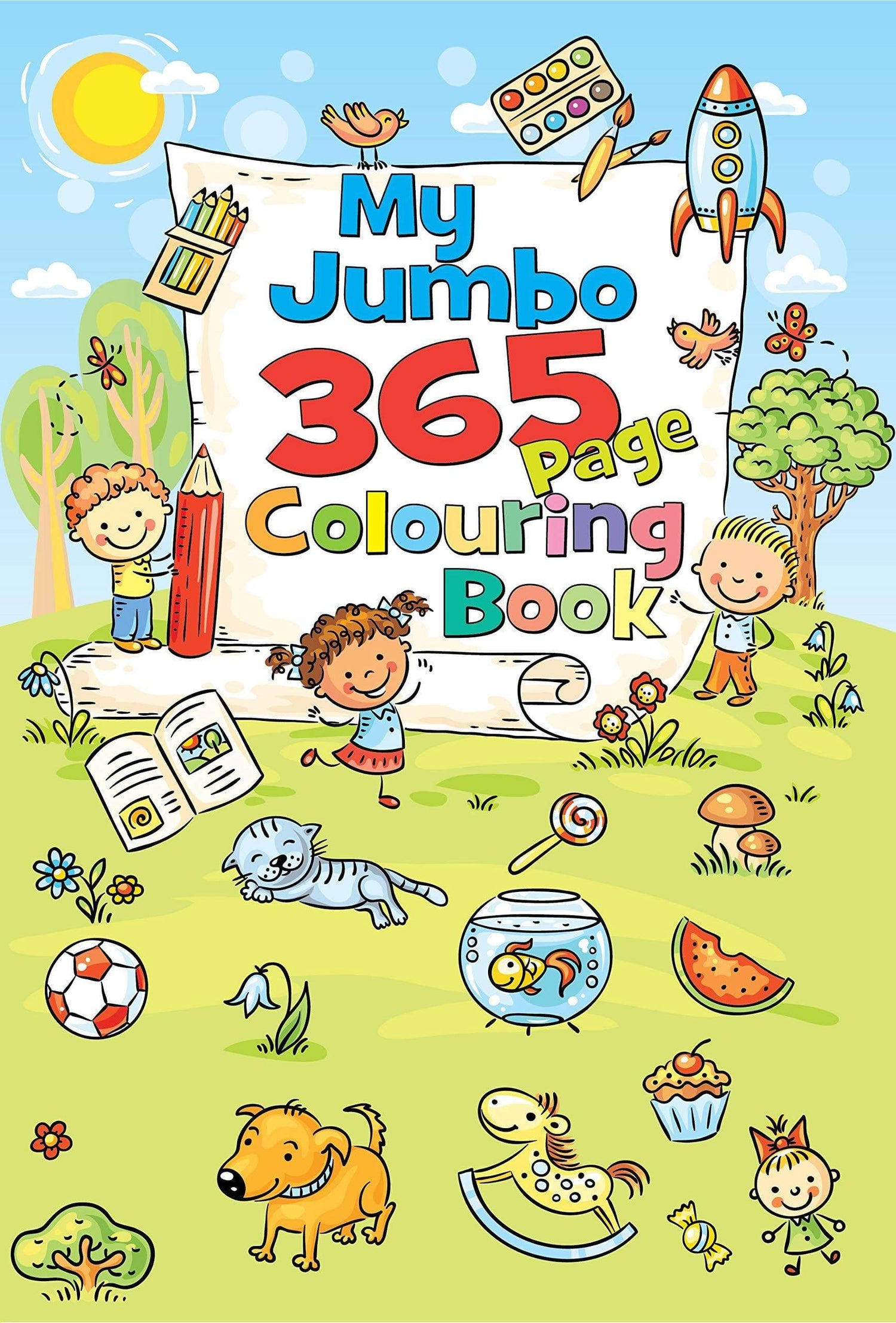 Buy My Jumbo 365 Page Colouring Book 1 365 Colouring Book Book Bookish Santa