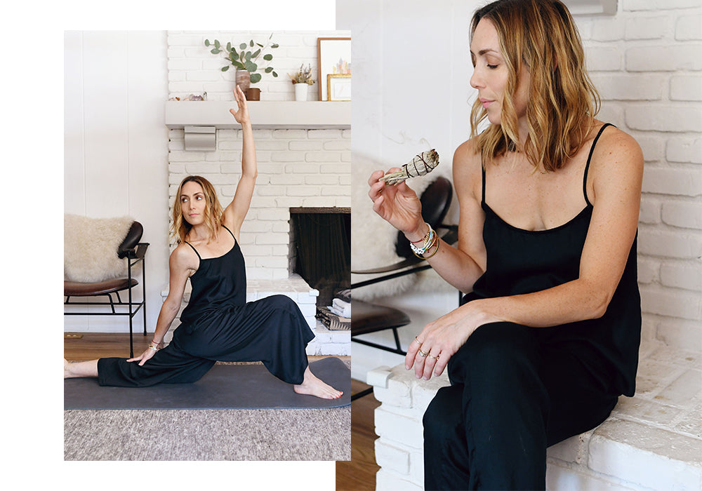 Amy Rosoff Davis in the Cropped Palazzo & Lotus Camisole