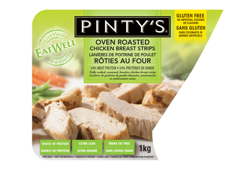 EatWell Oven Roasted Chicken Breast Strips – Pinty's Delicious Foods