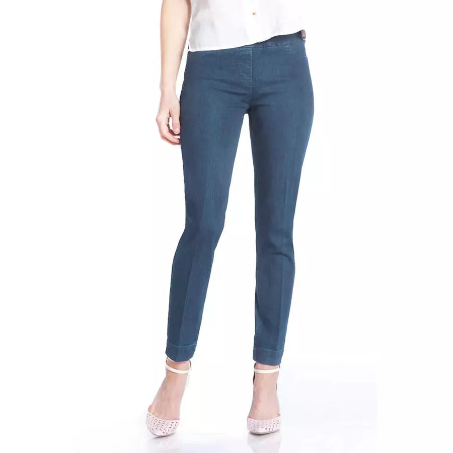 SLIM-SATION PANT by MULTIPLES, Pull-On Ankle w/Pockets in DENIM 2623 ...