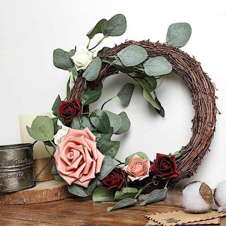 12 in Brown Natural Twig Grapevine Wreath Party Home Decorations
