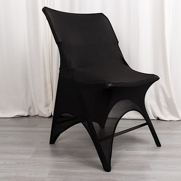Black White Striped Premium Spandex Stretchable Folding Chair Cover