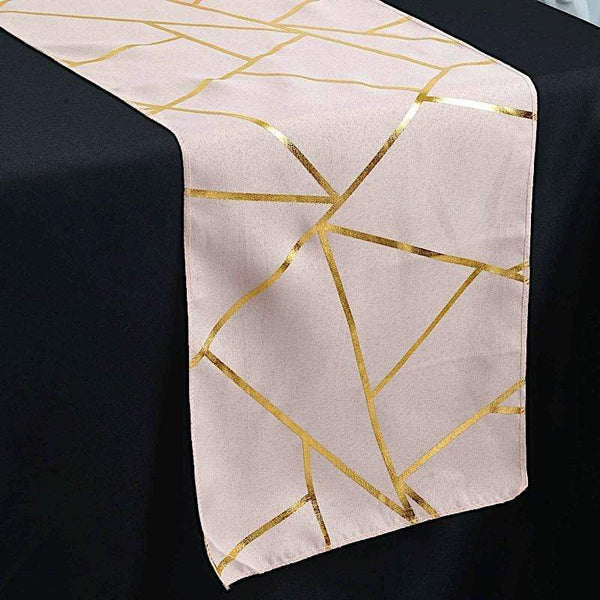 12x108 in Glitter Geometric Diamond Design Paper Disposable Table Runner