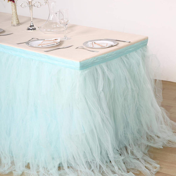 Tutu Table Skirt with Two Layers Tulle
