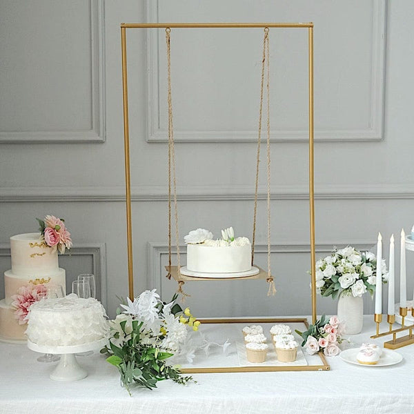 4ft Gold Metal Floral Hoop Frame Table Centerpiece, Round Arch Wedding Cake  Display Stand in 2023