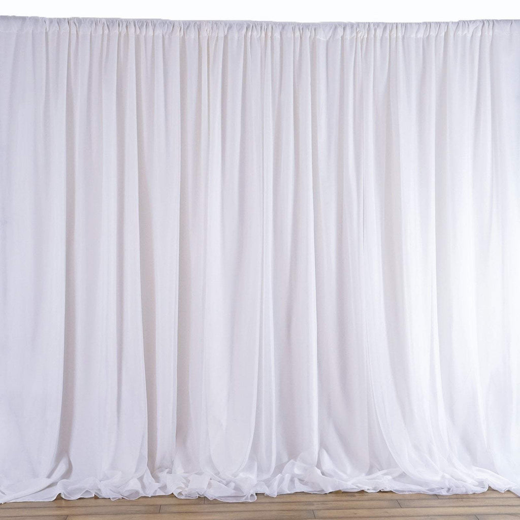 20 ft x 10 ft Chiffon Fabric Backdrop Curtain Party Supplies – Balsa  Circle, LLC